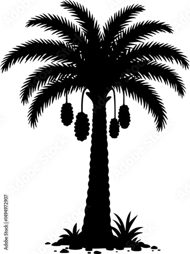 Date Palm Tree Silhouette