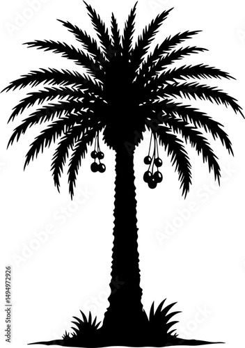 Date Palm Tree Silhouette