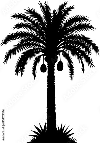 Date Palm Tree Silhouette