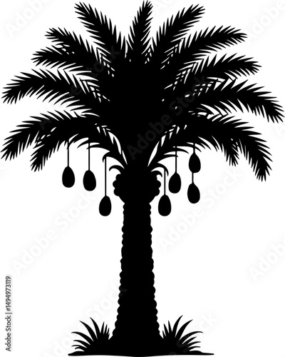 Date Palm Tree Silhouette