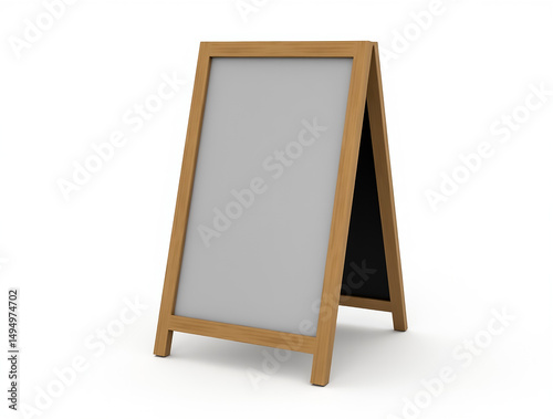Wooden A-frame sign suitable for various outdoor and indoor settings in urban environments