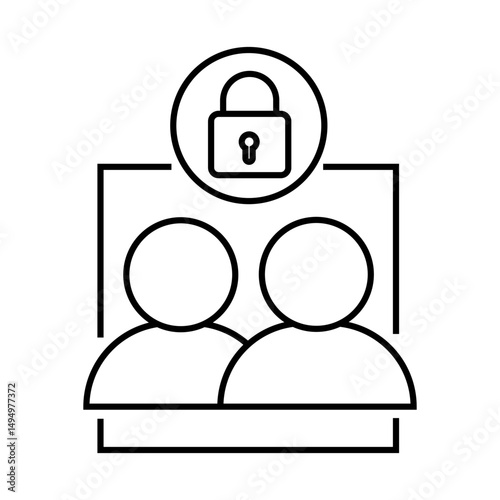 Secure User Access Editable Stroke Icon