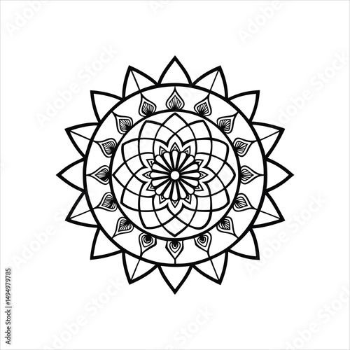 Abstract geometric sphere pattern design with a celtic knot symbol