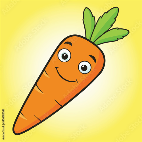Carrot Vegetable Cartoon Vector