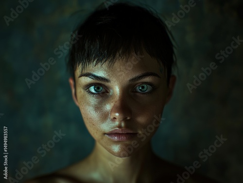 Intense portrait of a perso...