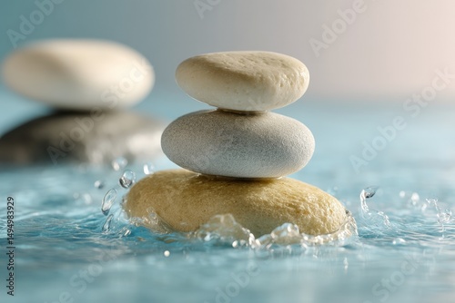 Stacked stones balanced car...
