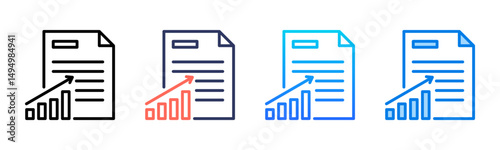 Analytics icon sheet multiple style collection