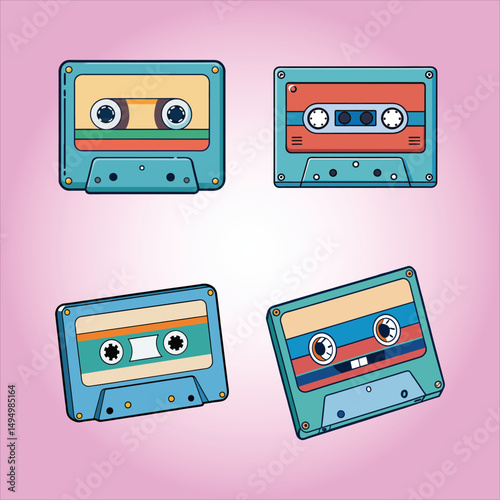 Cassette illustration background