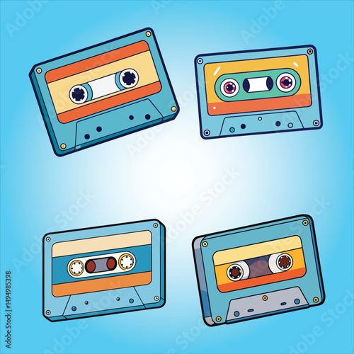 Cassette illustration background