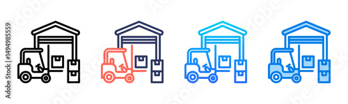Warehousing icon sheet multiple style collection