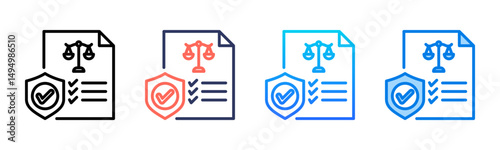Compliance icon sheet multiple style collection