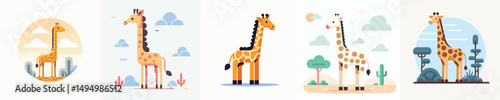 Vector of a giraffe