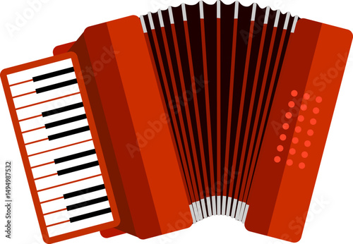 illustration of accordion musical instrument