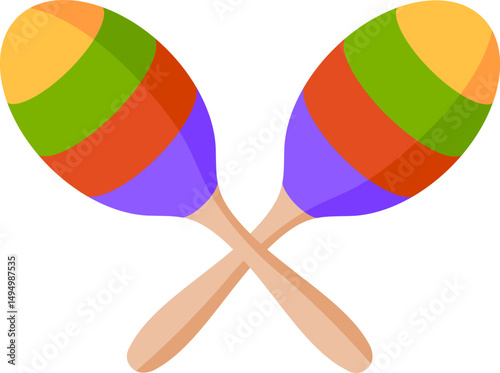 illustration of maracas musical instrument