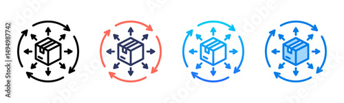 Supply icon sheet multiple style collection
