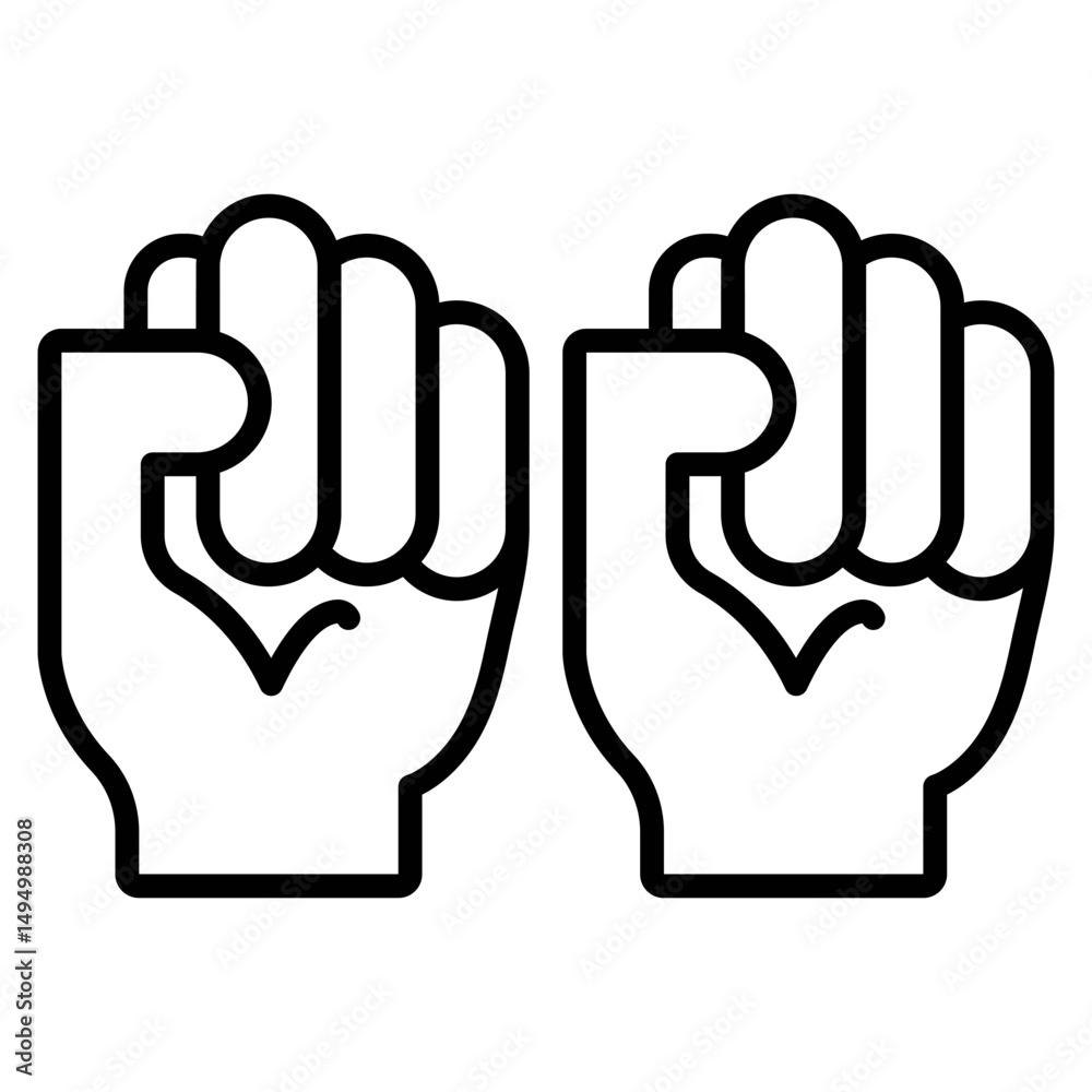 Obraz premium Human Rights Vector Icon