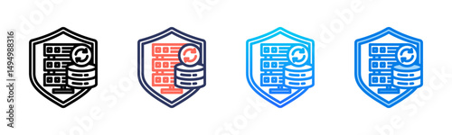Retention icon sheet multiple style collection