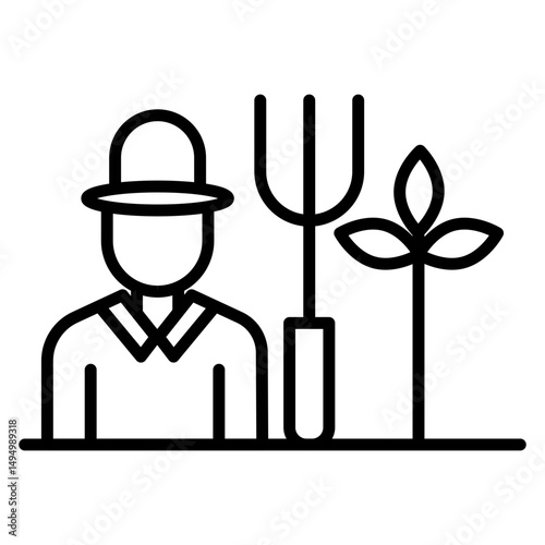 Farmer Vector Icon