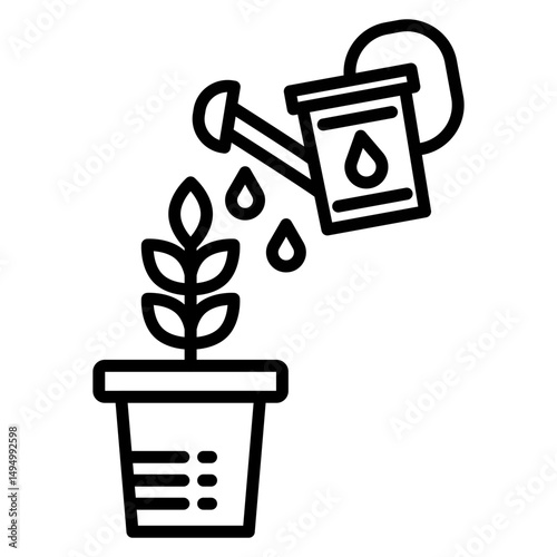Watering Plants Vector Icon