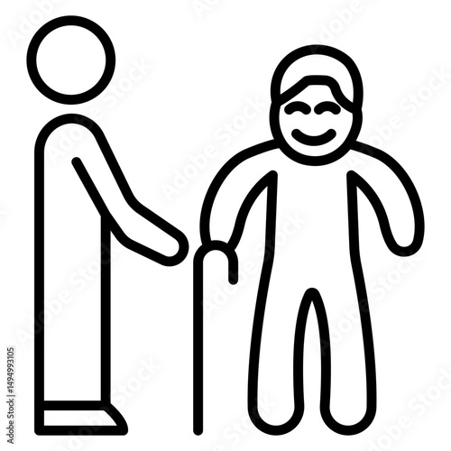 Elderly Vector Icon