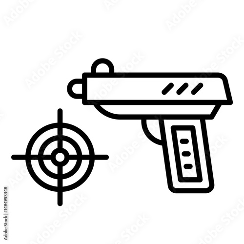 Shooting Range Vector Icon
