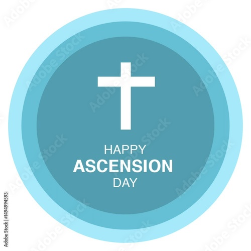 Happy Ascension Day of Jesus Christ in Heaven Vector Illustration. Illustration of the resurrection of Jesus Christ. Messiah's sacrifice for human redemption.