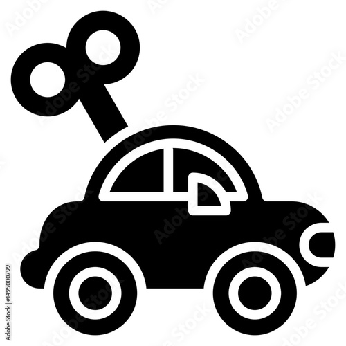 Toy Car glyph icon