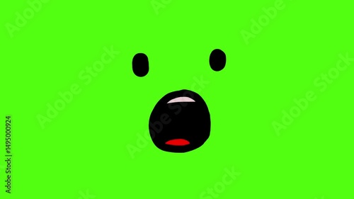Surprised Cartoon Face Animation