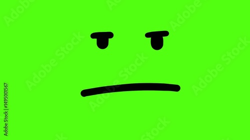 Bored or Sleepy Cartoon Face Animation