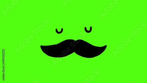 Cartoon Face with Mustache