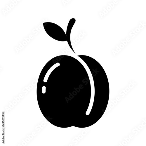 Apricot icon vector for healthy recipes and diets