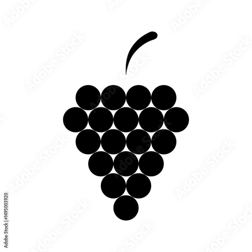 Grapes icon vector for wine branding and labels