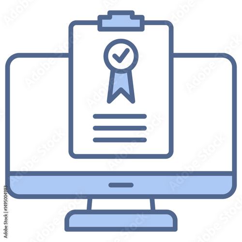 Automated Underwriting Blue Icon