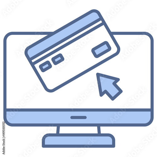 Virtual Card Blue Icon