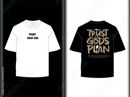 Drop Shoulder Vector T-Shirt Design