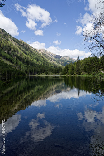 perfect reflections in a mountain lake