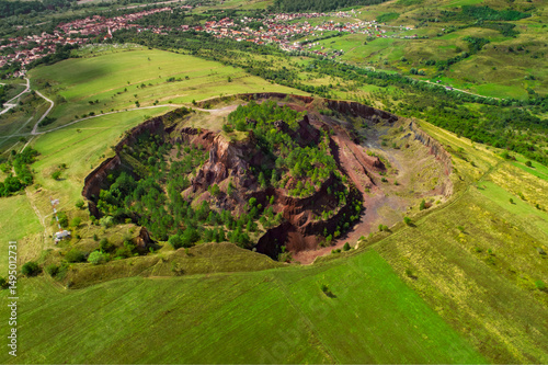 aerial view of vulcano Racos