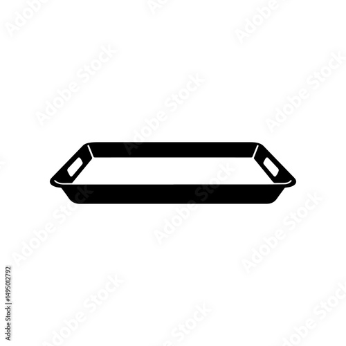 Tray  silhouette icon vector flat design.