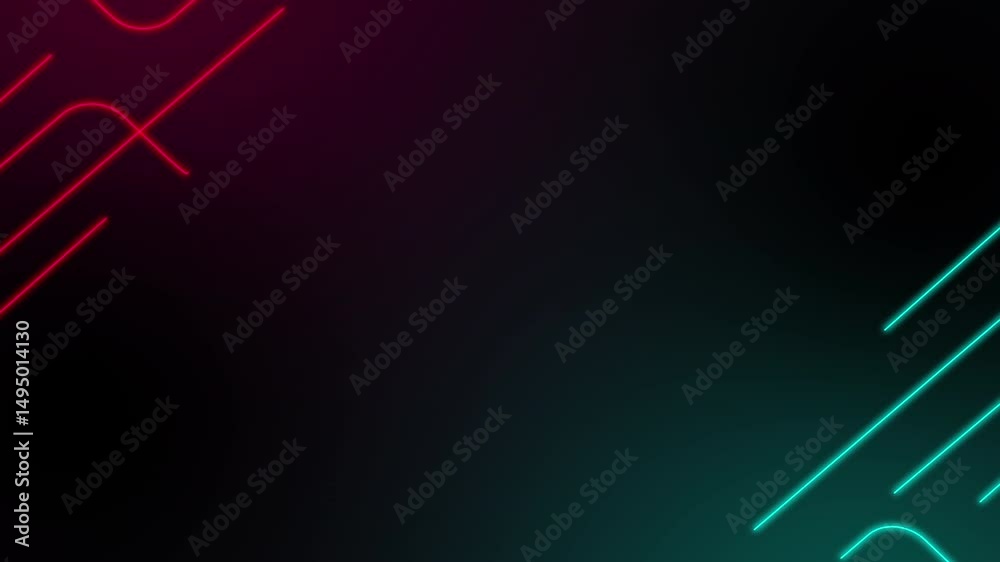 Minimalist diagonal neon lines in tiktok color on a dark gradient background,Modern and dynamic design suitable for digital art, tech visuals, or social media content with a futuristic aesthetic