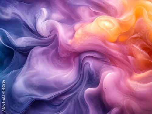 Swirling colors blending in dynamic patterns with soft gradient light