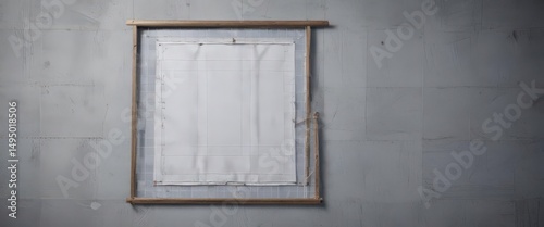 Blueprint style photo frame with grid  Construction project display ,  graphic,  modern,  overlay