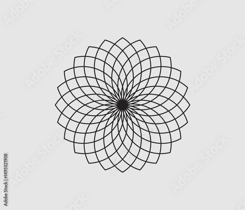 Flower mandala design. Creative floral mandala design layout.