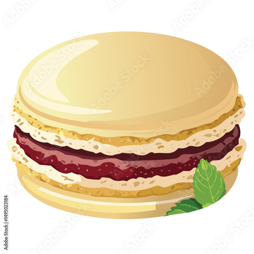 Vanilla Plum Macaron french patisserie sweet 