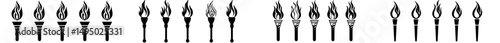 Modern illustration of a burning torch icon, symbolized as a torch fire