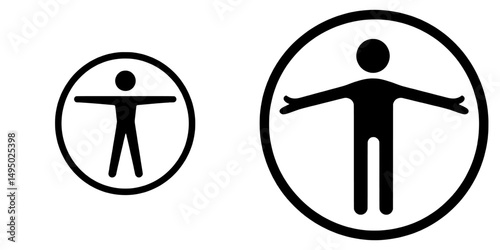 The universal accessibility sign is depicted in a modern style on a clean white background as an eps file