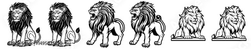 A heraldic lion is depicted standing and rampaging on its hind legs in a medieval-style woodcut engraving with a modern twist