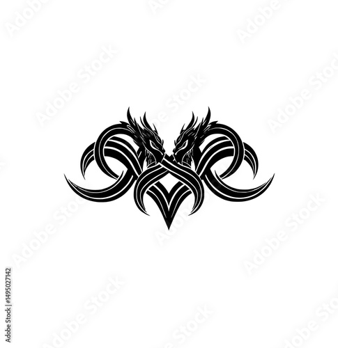The design of the Hydra silhouette is modern and in black, with a background that is white in color