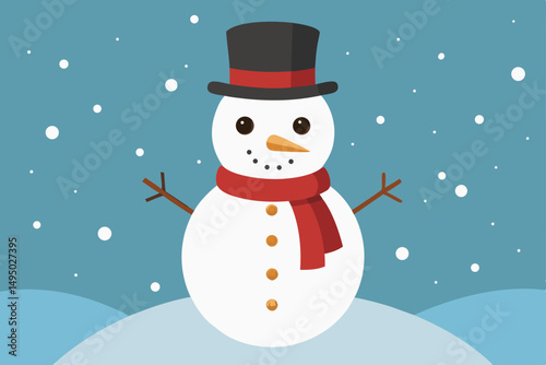 snowman in the snow
