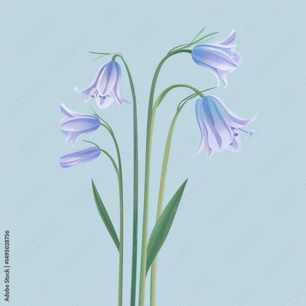 Naklejka premium A hand-drawn vector illustration of wildflowers in soft pastel colors. Ideal for wedding invitations, wall art, greeting cards, fabric prints, and digital design projects