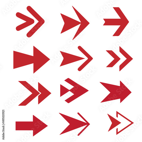 Free Download set of vector red arrows - GFXLoad